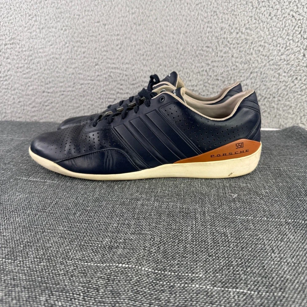 Adidas Porsche Design 550 Mens Size 13.5 Navy Blue Leather Sneakers Q23154